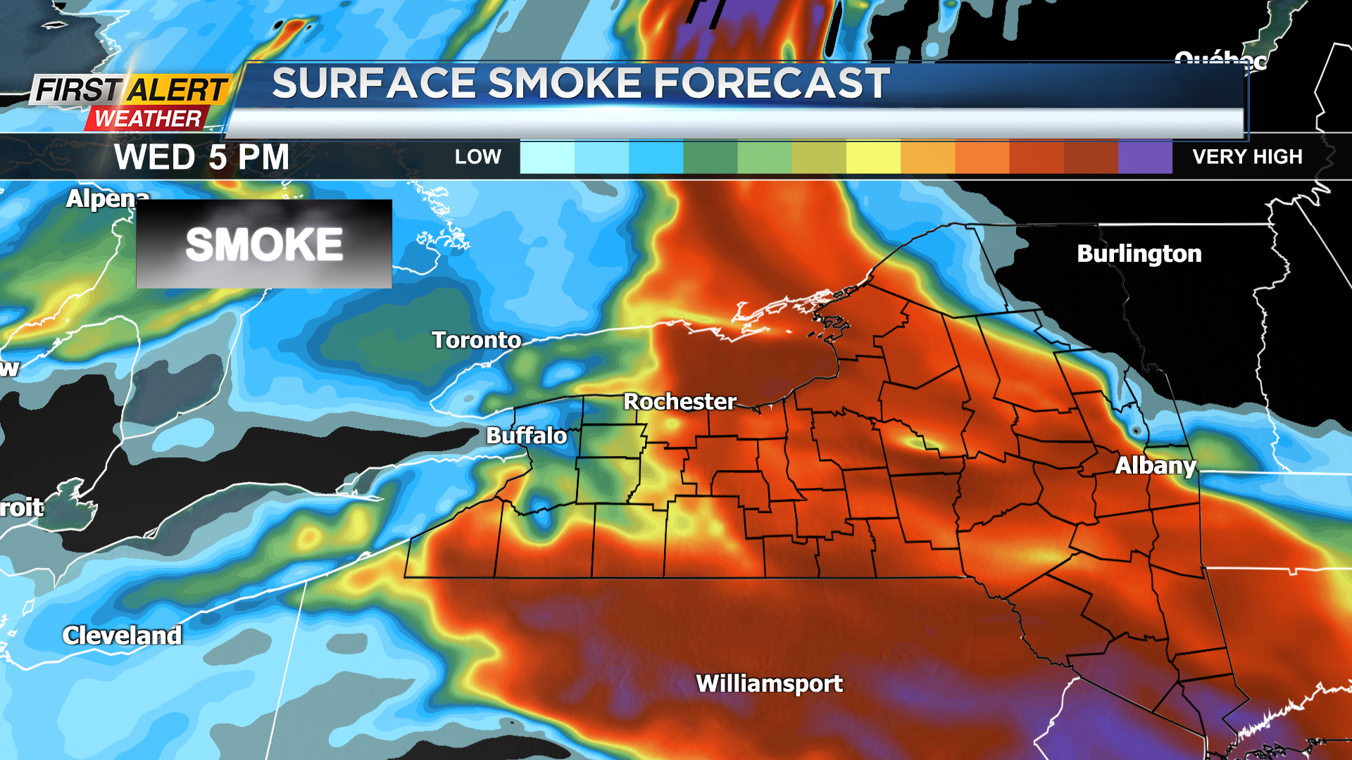First Alert Weather: Latest on the smoke and air quality for Wednesday ...