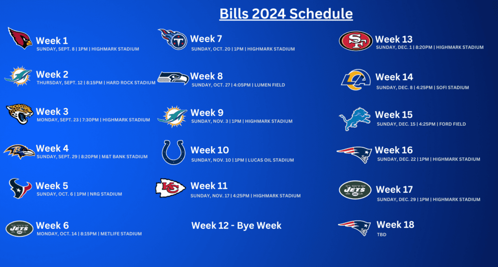 Buffalo Bills release 2024 schedule